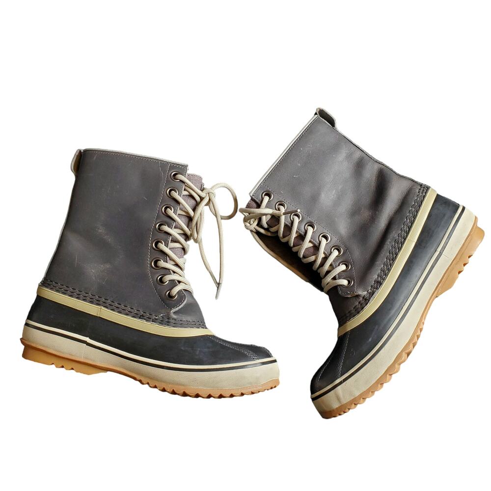 Sorel Lined Waterproof Duck Boot 7 Lace Up Outdoor Gorpcore Chore Barn Preppy